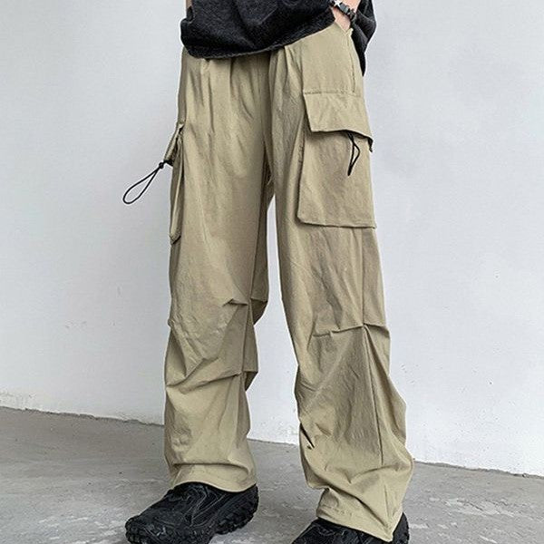 Pantalones Slim Fit Drapeados Versátiles para Hombre
