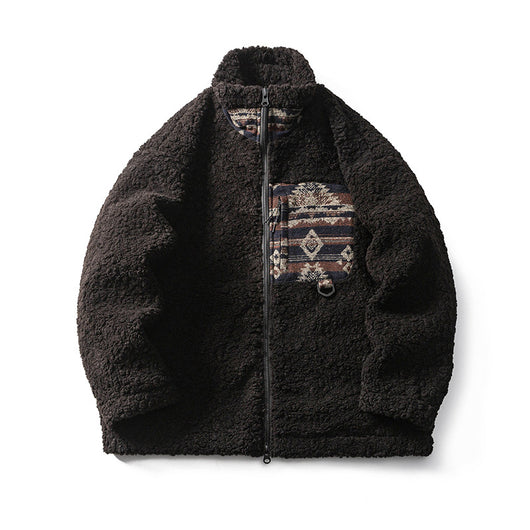 Abrigo Patchwork Retro Americano Acolchado en Algodón y Cashmere - Image 6