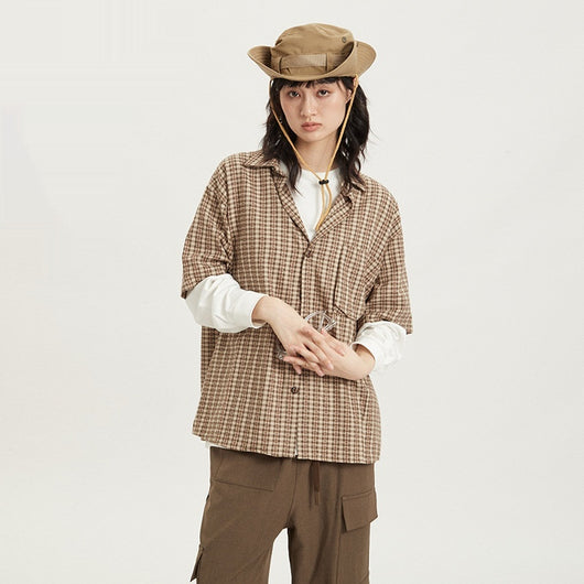 Camisa Retro Japonesa Suelta Estilo Universitario - Image 4