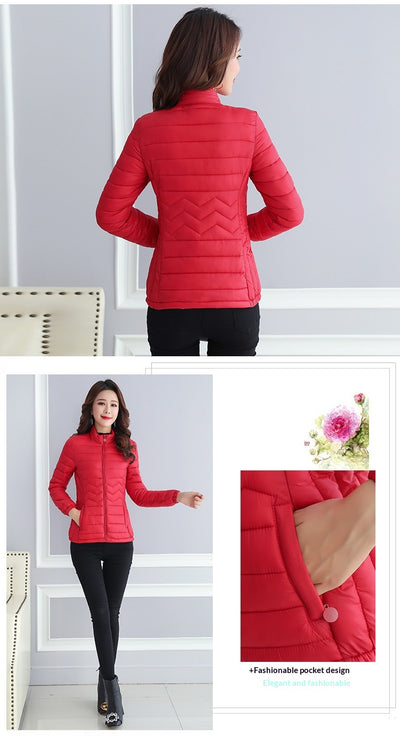 Abrigo Corto Slim Fit de Algodón Ligero para Mujer - Image 8