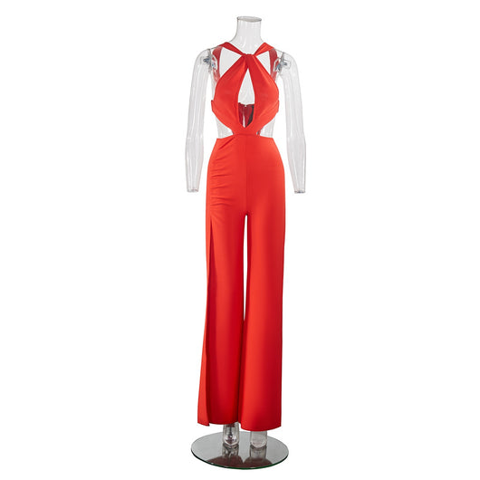 Jumpsuit de Fiesta Elegante para Mujer con Cuello Halter - Image 19