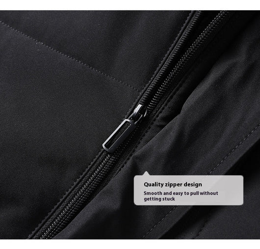 Abrigo Acolchado Térmico para Hombre Adulto Mayor - Chaqueta Gruesa con Capucha - Image 9