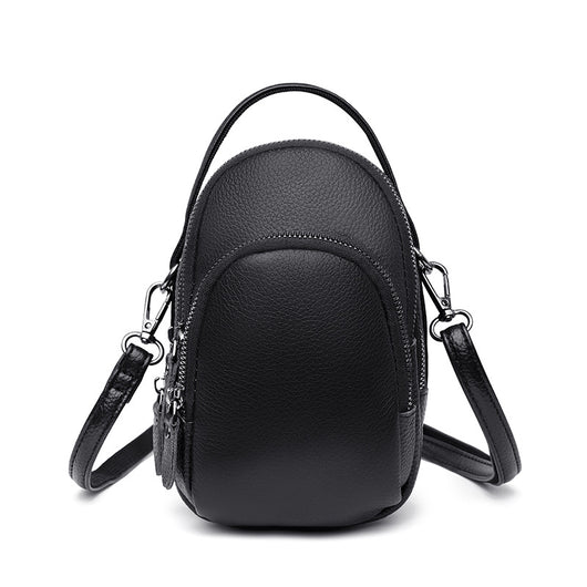 Bolso Bandolera de Cuero Multicapa - Diseño Minimalista y Funcional - Image 4
