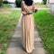 Vestido Largo Musulmán de Color Sólido para Mujer