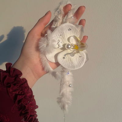 Collar Ajustable de Orquídea Phalaenopsis en Peluche Tricolor - Image 12