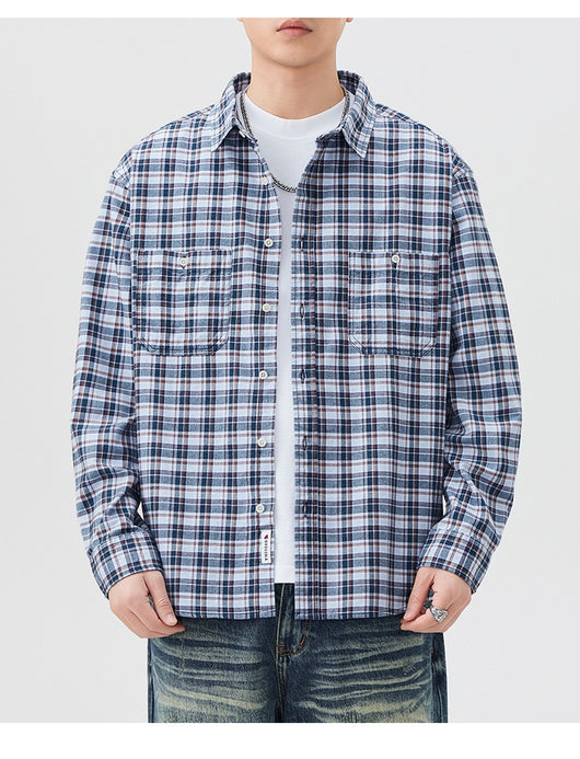 Camisa Cuadriculada Premium Versátil - Manga Larga Multifuncional - Image 15