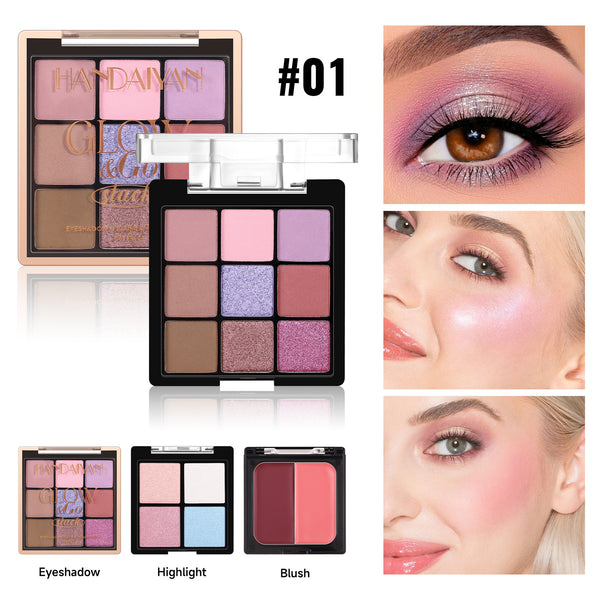 Paleta Multifunción: Sombra, Rubor e Iluminador 3 en 1