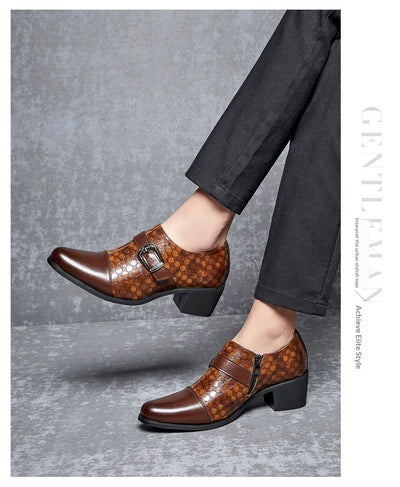 Zapatos Casuales de Cuero Cubano con Diseño Piel de Serpiente para Hombre - Image 14