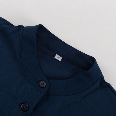 Conjunto de Dos Piezas: Camisa Suelta con Cuello Mao y Pantalón Ancho - Image 24