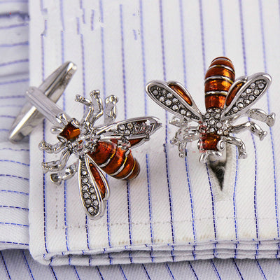 Gemelos Abeja Amarilla con Diamante Incrustado en Cristal Francés - Image 6