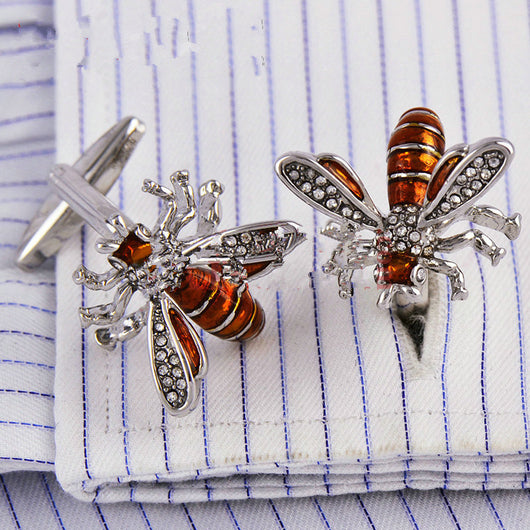 Gemelos Abeja Amarilla con Diamante Incrustado en Cristal Francés - Image 6