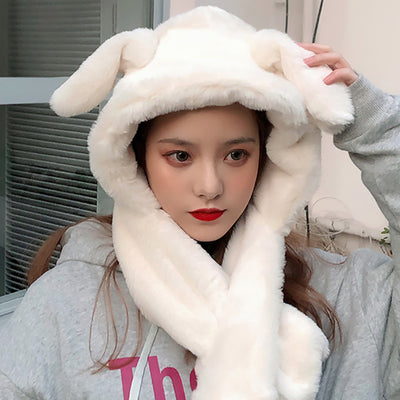 Gorro de Orejas Móviles con Bufanda de Oso para Otoño e Invierno - Image 10