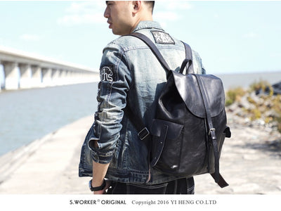Mochila de Cuero Premium Gran Capacidad - Image 12