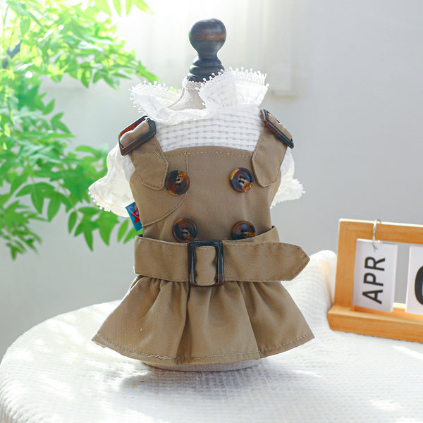 Abrigo Trinchera Khaki para Mascotas - Conjunto de Pareja