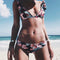 Bikini Brasileño Floral de Talle Alto - Traje de Baño Femenino Premium