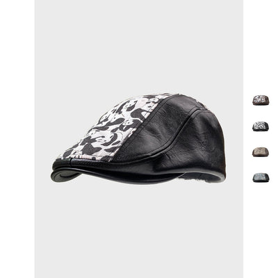 Gorra Retro de Cuero PU con Costuras Otoño-Invierno - Image 3