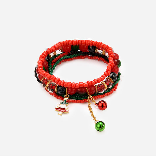 Pulsera Tejida de Moda con Detalles en Contraste para Mujer