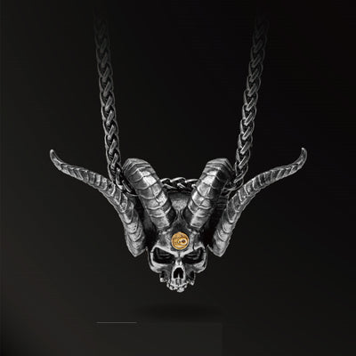 Colgante de Plata 925 con Incrustaciones de Oro 18k Estilo Punk - Image 7