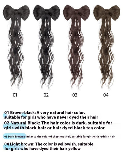 Peluca Larga con Trenza y Moño - Peinado Versátil de Cabello Sintético - Image 10