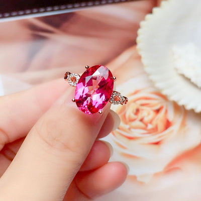 Anillo de Topacio Fuego para Mujer en Plata 925 con Cristal Brillante - Image 9