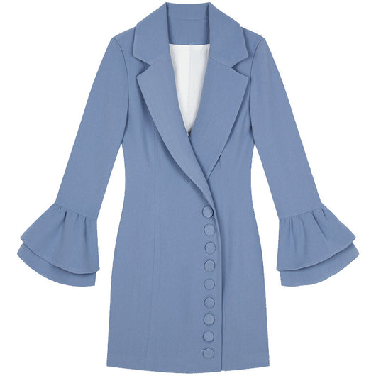Vestido Ejecutivo Slim Fit con Mangas Acampanadas para Reuniones Profesionales - Image 9