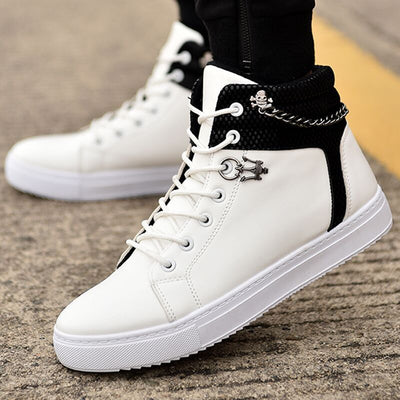 Zapatillas Altas de Lona con Cadena - Sneakers Casuales Versátiles - Image 12