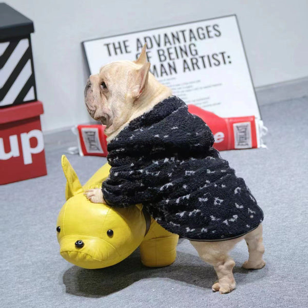 Sudadera Térmica con Cierre para Perro - Diseño Abecedario Lamb Fleece