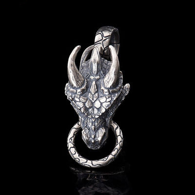 Colgante Dragón Azul Punk en Plata de Ley S925 - Image 5