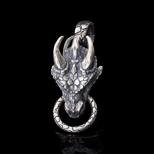 Colgante Dragón Azul Punk en Plata de Ley S925 - Image 5