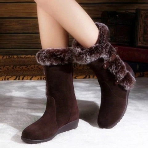 Botas de Nieve para Mujer con Tacón Cuña y Manga de Terciopelo - Image 4