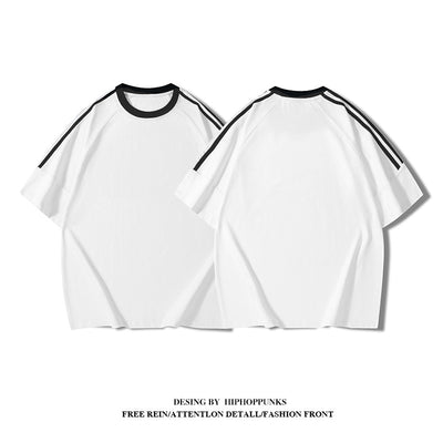Playera de Algodón Estampada Americana Manga Corta para Hombre - Image 13