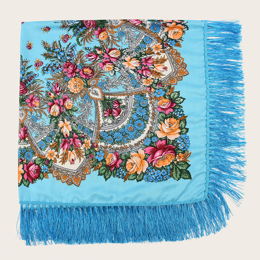 Chal Estampado con Protección Solar y Flecos - Image 6