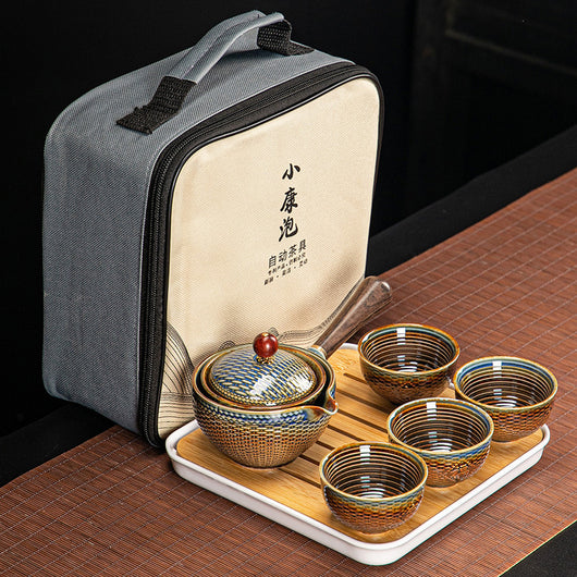 Juego de Té Xiaoyao con Tetera Giratoria 360° - Image 11