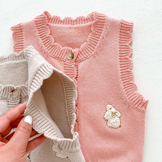 Chaleco Cardigan Infantil con Estampado de Conejitos - Image 12