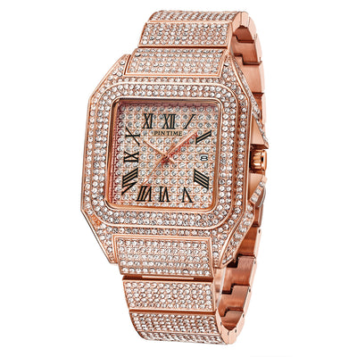 Reloj Cuadrado de Cuarzo para Hombre con Diamantes PINTIME - Image 8