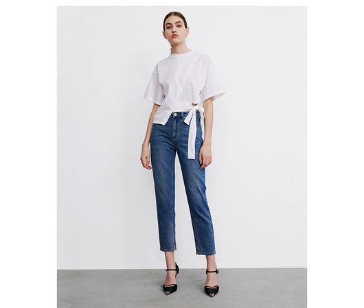 Playera Básica de Algodón para Mujer - Cuello Redondo, Corte Ajustado y Suave - Image 9