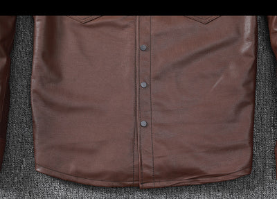 Camisa de Cuero Genuino Oveja para Hombre - Image 37