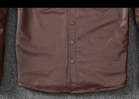 Camisa de Cuero Genuino Oveja para Hombre - Image 37