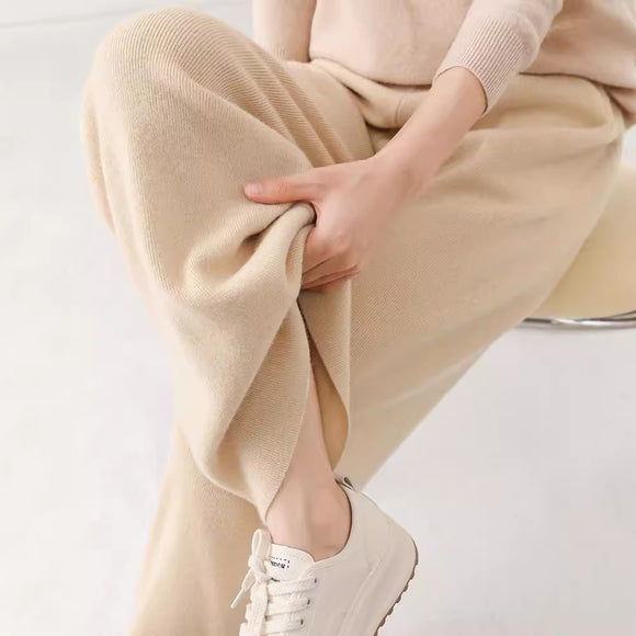 Pantalón de Punto Cintura Alta Grueso Multiuso