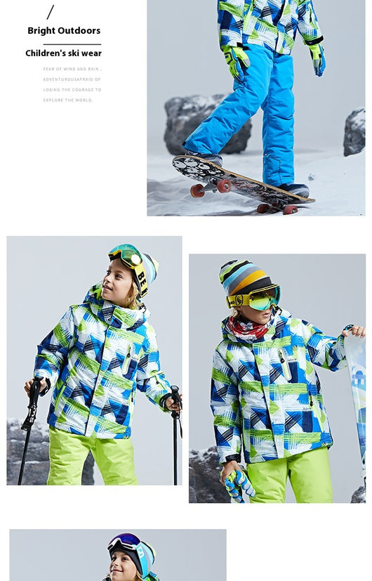 Chaqueta Impermeable para Esquí Infantil - Diseño Versátil para Tabla Simple y Doble - Image 22