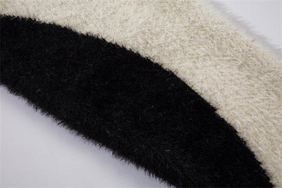 Suéter Oversize Patchwork Cuello Alto Comodidad Total - Image 11