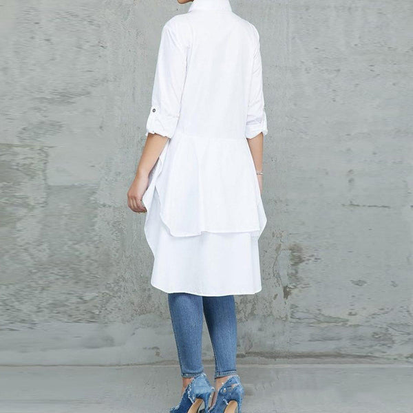Camisa con Bajo Irregular