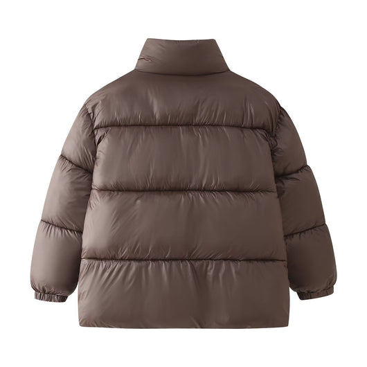Abrigo de Algodón con Cuello Mao Minimalista y Versátil para Mujer - Image 12