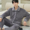 Cardigan Pijama de Forro Polar para Hombre - Abrigo Cálido Coral