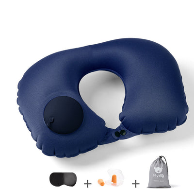 Almohada Cervical Inflable Portátil en Forma de U para Viajes - Image 5