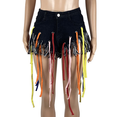 Shorts de Mezclilla con Alta Elasticidad y Cordones - Image 11
