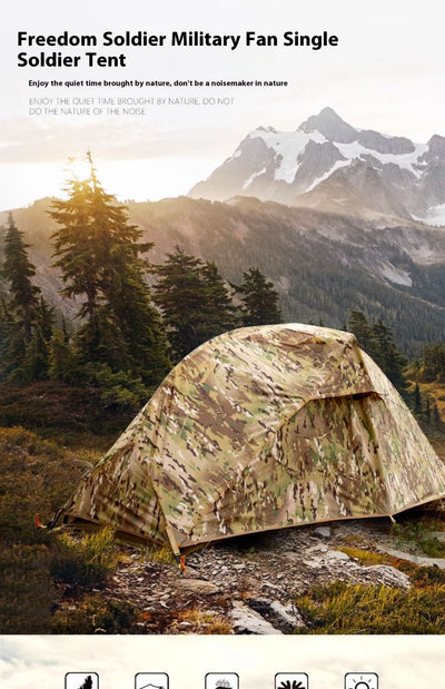 Tienda de Campaña Individual Camuflada - Protección Impermeable y Solar - Image 14