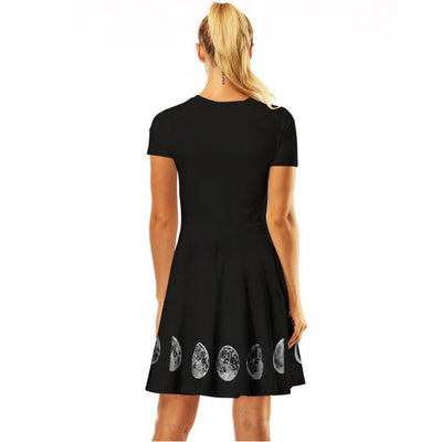 Vestido Plisado de Manga Corta con Estampado Digital para Mamá e Hija - Image 9