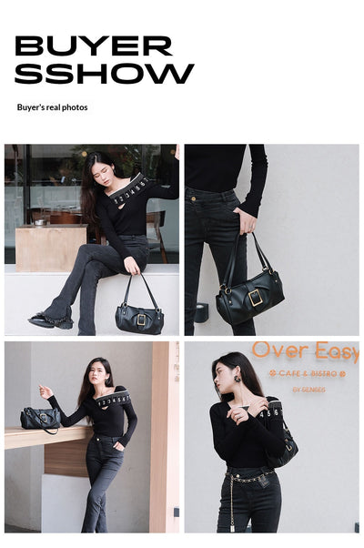 Bolso Tote Axilar de Cuero Genuino para Mujer - Image 11