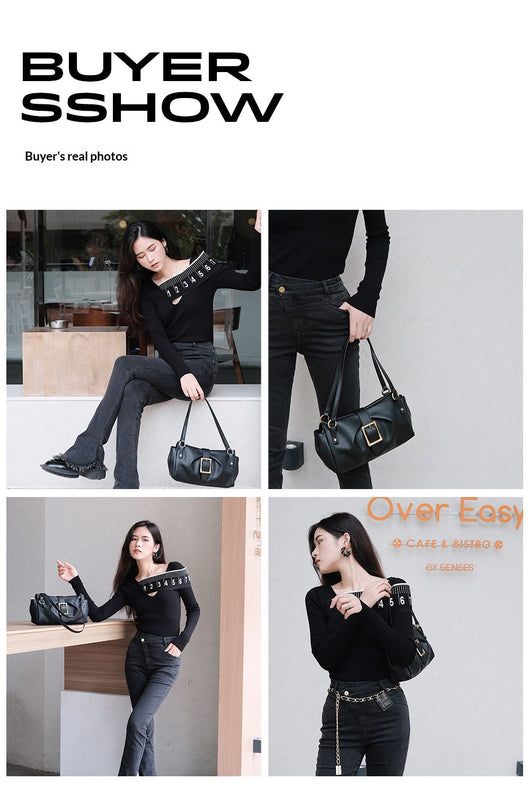 Bolso Tote Axilar de Cuero Genuino para Mujer - Image 11